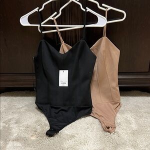 Elegant Black and Tan Women's Tops